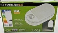 LED Wandleuchte "NIAS" IP54, 4000K - 10W, 1010lm, 140&deg; Bewegungsmelder