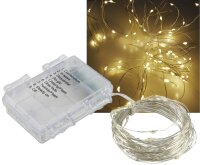 LED Batterie-Lichterkette "SilverWire80" - 80...