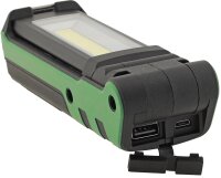 LED Akku-Arbeitsleuchte "FlapLED 500" - LiIon Akku, Magnethalter, 5W, 400lm,IP44