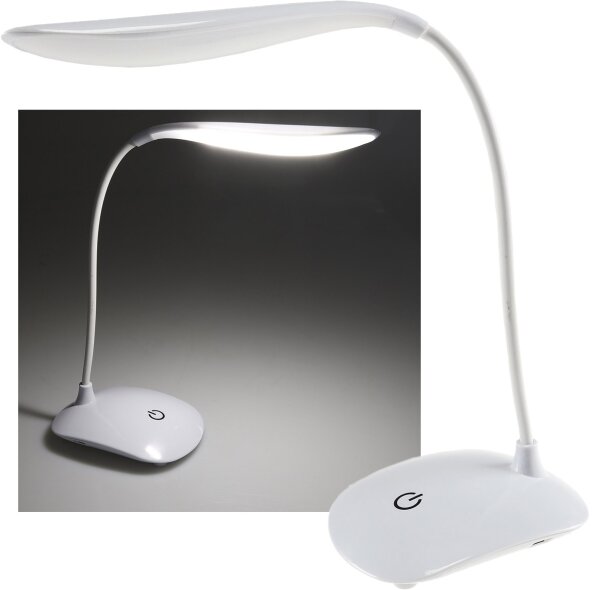 LED Tischleuchte mit Touch-Schalter - Schwanenhals, 3 Helligkeitsstufen