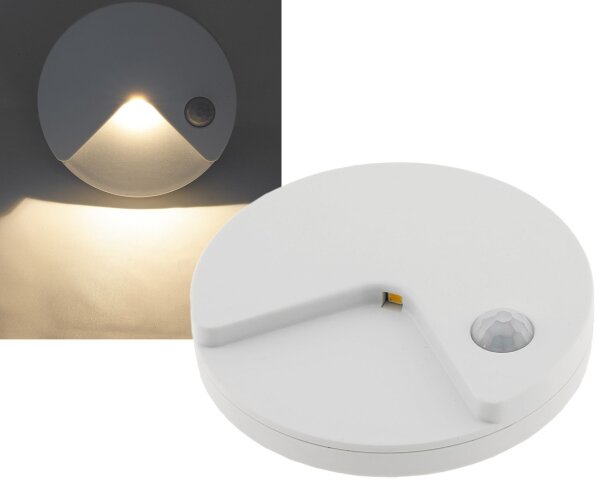 LED Treppenlicht mit Bewegungsmelder - Akkubetrieb, warmwei&szlig;, slim: 14mm flach