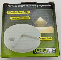 LED Treppenlicht mit Bewegungsmelder - Akkubetrieb, warmwei&szlig;, slim: 14mm flach