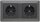 MILOS Set 2 Steckdosen + 2-fach Rahmen - 250V~/ 16A, Steckanschluss, Anthrazit
