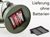 LED Camping Laterne "CT-CL Army" - &Oslash;xH 12x23,5cm, 4x AA, warmwei&szlig;, dimmbar