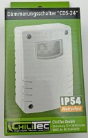 D&auml;mmerungsschalter "CDS-24" IP54 - 230V, 10A, 3-500 Lux, Wetterfest