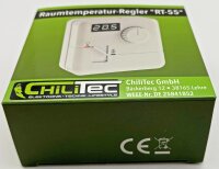 Raumtemperatur-Regler Thermostat "RT-55" - 7A, wei&szlig;es LED-Display, 5-30&deg;C, 110-230V