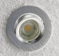 Einbaustrahler "CTE-84R"  Rund &Oslash;84mm - Einbau &Oslash;68mm, schwenkbar, Clip Ring