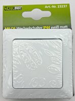 MILOS Wechsel-Schalter IP44 - 250V~/ 10A, inkl. Rahmen, UP, wei&szlig; matt