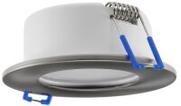 LED-Einbauleuchte "Flat-30 FR-R" 3000K - &Oslash;85x30mm, 5W, 590lm, IP44, rund, poliert