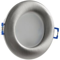 LED-Einbauleuchte "Flat-30 FR-R" 3000K - &Oslash;85x30mm, 5W, 590lm, IP44, rund, poliert