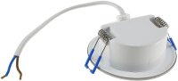 LED-Einbauleuchte "Flat-30 FR-R" 3000K - &Oslash;85x30mm, 5W, 590lm, IP44, rund, poliert