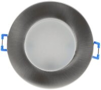 LED-Einbauleuchte "Flat-30 FR-R" 3000K - &Oslash;85x30mm, 5W, 590lm, IP44, rund, poliert