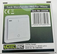 Funk-Wandsender PRO f&uuml;r "Pilota Casa" - 433,92MHz, max. 70m, Batterie CR2032