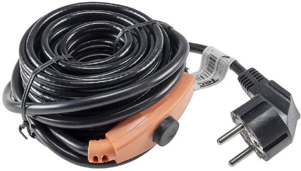 Heizkabel mit Temperaturf&uuml;hler, 4m - 64Watt, Frostschutz f&uuml;r Wasserleitungen