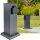 Steckdosens&auml;ule 2-fach, IP44, Anthrazit - 250V~/ 16A, 13x13x27cm