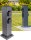 Steckdosens&auml;ule 4-fach, IP44, Anthrazit - 250V~/ 16A, 13x13x40cm
