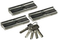 Schlie&szlig;zylinder-Set 3x 80mm (40+40mm) -...