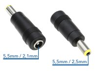 Netzteil Adapter Stecker / Buchse - Stecker 5,5/2,5mm auf...