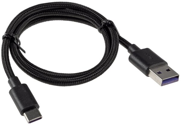 USB-Kabel USB-A auf USB-C 0,5m - Stecker/Stecker, 5-12V, max 36W / 3A