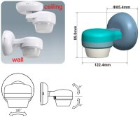 Aufputz-Bewegungsmelder 360&deg; IP65 - 12m Detektion, Wand & Decke, wei&szlig;