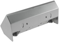 2-fach Steckdosenblock, USB-A+C, silber - 250V~/ 16A, Aufbaumontage, USB 3,1A, PD