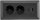 2-fach Steckdosenblock, USB-A+C, schwarz - 250V~/ 16A, Aufbaumontage, USB 3,1A, PD