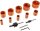 Lochs&auml;gen Set "Profi" 15-teilig - 19-74mm, inkl. Transportkoffer