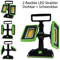 LED Baustrahler mit Akku "BSA-60 duo" - 2x30W, 5600lm, 4500K / neutralwei&szlig;