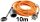 Verl&auml;ngerungskabel 10m, IP44, Orange - H07RN-F 3G1,5 , Stecker / Kupplung