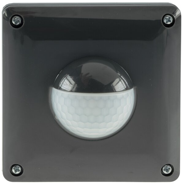 Unterputz PIR Bewegungsmelder 190&deg; IP65 - 2 & 3 - Draht Technik, anthrazit