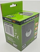 Unterputz PIR Bewegungsmelder 190&deg; IP65 - 2 & 3 - Draht Technik, anthrazit