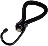 Spanngummi mit Haken, 12er Pack - Extra stark, L&auml;nge 12cm, schwarz