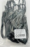Spanngummi mit Haken, 12er Pack - Extra stark, L&auml;nge 12cm, schwarz