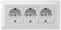 3-fach Steckdosenblock, wei&szlig; - 250V~/ 16A,...