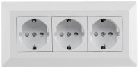 3-fach Steckdosenblock, wei&szlig; matt - 250V~/ 16A,...