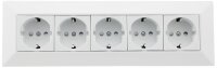 5-fach Steckdosenblock, wei&szlig; - 250V~/ 16A,...