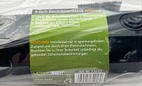 5-fach Steckdosenblock, schwarz - 250V~/ 16A, Aufbaumontage