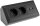 2-fach Steckdosenblock + 2x USB, schwarz - 250V~/ 16A, Aufbaumontage, USB 3,1A