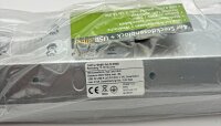 4-fach Steckdosenblock + 2x USB, silber - 250V~/ 16A, Aufbaumontage, USB 3,1A