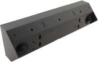 4-fach Steckdosenblock + 2x USB, schwarz - 250V~/ 16A, Aufbaumontage, USB 3,1A
