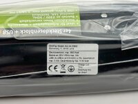 4-fach Steckdosenblock + 2x USB, schwarz - 250V~/ 16A, Aufbaumontage, USB 3,1A