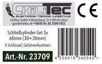 Schlie&szlig;zylinder-Set 3x 60mm (30+30mm) - 5...
