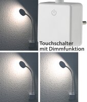 LED Steckdosenleuchte "CT-SEL" Wei&szlig; - 4Watt, dimmbar, 4000k, 300 Lumen