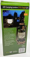 LED Akku Camping Laterne "CT-Copper Pro" - &Oslash;xH 12x23,5cm, USB-C, warmwei&szlig;, dimmbar