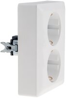 MILOS Schutzkontakt-Steckdose 2-fach - 250V~/ 16A, 1x UP, wei&szlig; matt