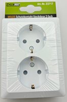 MILOS Schutzkontakt-Steckdose 2-fach - 250V~/ 16A, 1x UP, wei&szlig; matt
