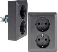 MILOS Schutzkontakt-Steckdose 2-fach - 250V~/ 16A, 1x UP,...