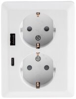 MILOS Schutzkontakt-Steckdose 2-fach - 250V~/ 16A, 1x UP,...