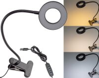 LED Klemmleuchte mit USB-Betrieb - 40cm Schwanenhals,...