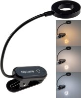LED Akku-Leseleuchte / Klemmleuchte - 18cm Schwanenhals,...